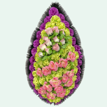 Венок из искусственных цветов